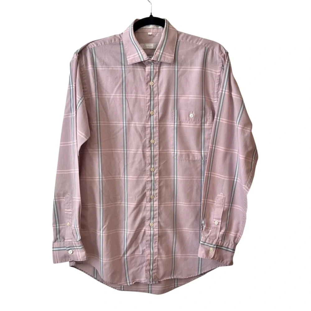 Vintage Christian Dior Made in Korea Button Down Dress Shirt SZ Medium